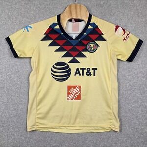 Club America Jersey Mens Medium Yellow Liga MX Soccer AT&T Bud Light Home Depot
